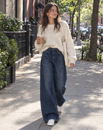 Dark Indigo jeans, Coffee run