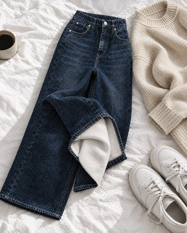 Dark Indigo jeans, Flat lay